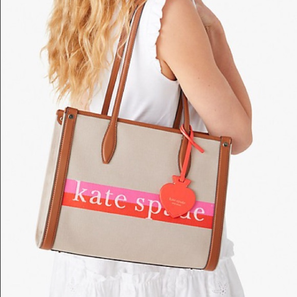 Kate Spade Market Stripe Logo Medium Tote
